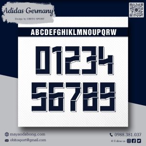 Font Số Áo Thể Thao Xanh Navy - Thiết Kế 3D Nổi Bật, Chuyên Nghiệp