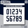 Font Số Al Ittihad 2024/25 - Đen Navy Trên Nền Trắng
