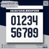 Font Số Arsenal UCL 15-16 Xanh Navy - OBITO SPORT Thiết Kế