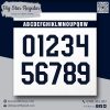 Font Số Big Star Regular - Đen/Navy Trên Nền Trắng