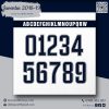 Font Số Juventus 2018-2019 - Đen Viền Trắng