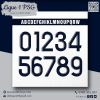 Font Số Ligue 1 PSG 2020-2021 Xanh Đen Viền Trắng