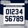 Font Số New Athletic M54 Xanh Navy - Phông Chữ Thể Thao Dành Cho In Áo Đấu