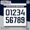 Font Số OBITO 03 - Trắng Xanh Đậm
