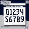 Font Số & Chữ Thể Thao Obito 11 - Đen Viền Trắng