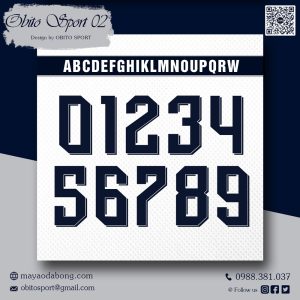 Font Số Obito Sport 02 - Màu Xanh Hải Quân Nổi Bật