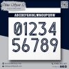 Font Số Obito Sport 12 - Đen Navy Nền Trắng Ngà Thể Thao