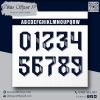 Font Số Chữ Obito Sport 17 - Màu Đen Xanh Đậm Trên Nền Trắng