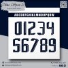 Font Số Obito Sport 20 KLG - Tông Đen/Xanh Navy Nổi Bật Trên Áo Trắng