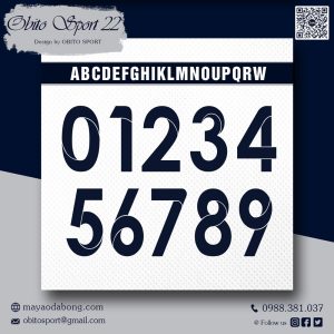 Font Số Obito Sport 22 Xanh Đậm - Thiết Kế Thể Thao Chuyên Nghiệp