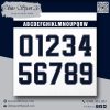 Font Số Obito Sport 26 – Xanh Navy Viền Trắng Nổi Bật Cho Áo Bóng Đá