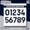 Font Số Áo Đấu Premier League 2024 - Màu Đen Navy trên nền trắng | OBITO SPORT