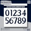 Font Số Chữ Real Madrid 2023 - Xanh Navy Trắng