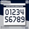 Bảng Số và Chữ In Áo Real Madrid 2011-2012 - Xanh Đen Trên Nền Trắng