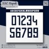 Font Số Áo Thể Thao Màu Xanh Navy - Thiết Kế Hiện Đại, Đậm Chất Đội Bóng