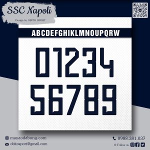Font Số Áo Thể Thao Màu Xanh Navy - Thiết Kế Hiện Đại, Đậm Chất Đội Bóng