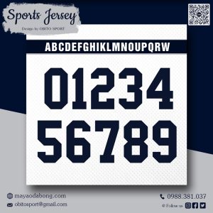 Font Số Thể Thao Đen Xanh Đậm – Thiết Kế Chuyên Nghiệp Cho Áo Bóng Đá