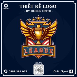 Logo bóng đá League - Vàng ánh kim chủ đạo, sang trọng và đẳng cấp