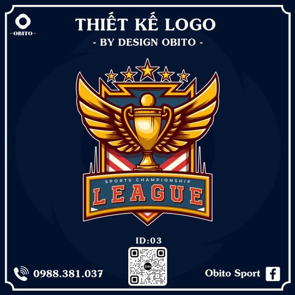 Logo bóng đá League - Vàng ánh kim chủ đạo, sang trọng và đẳng cấp