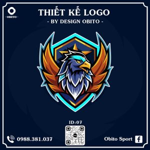 Logo Bóng Đá Màu Xanh Dương Cam – Thiết Kế Chuyên Nghiệp & Năng Động