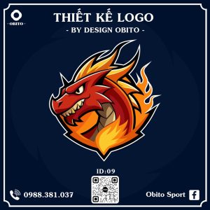 Logo Rồng Lửa Đỏ Cam - Thiết Kế Bởi Obito