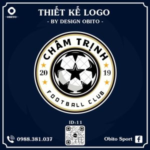 Logo Chấm Trịnh FC - Thiết kế sang trọng, mạnh mẽ với nền xanh than chủ đạo