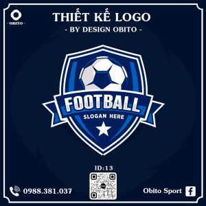 Logo Bóng Đá Xanh Dương Design Obito