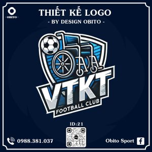 Logo Bóng Đá Màu Xanh Dương - Thiết Kế Thể Thao Người Khuyết Tật
