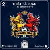 Logo Đội Bóng MORNING FC – Thiết Kế Đỏ Vàng Mạnh Mẽ Trên Nền Xanh Đen