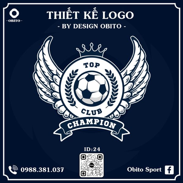 Thiết Kế Logo Bóng Đá Màu Xanh Navy - Design Obito
