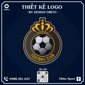 Logo Bóng Đá Màu Đen Vàng Kim - Thiết Kế Vector Chuyên Nghiệp