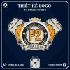 Logo P2 Media Group – Tông Xanh Đậm Vàng Cam Nổi Bật