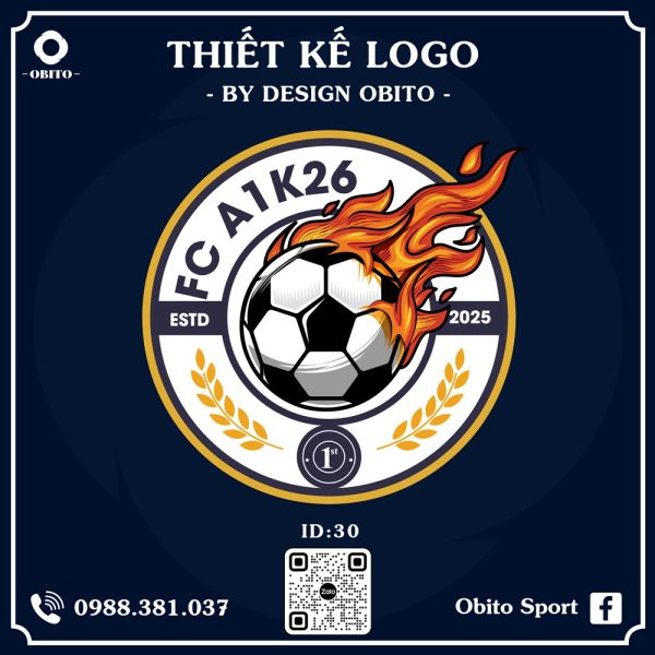 Logo Bóng Đá Xanh Navy - Biểu Tượng Chuyên Nghiệp Dành Cho Đội Bóng Năng Động