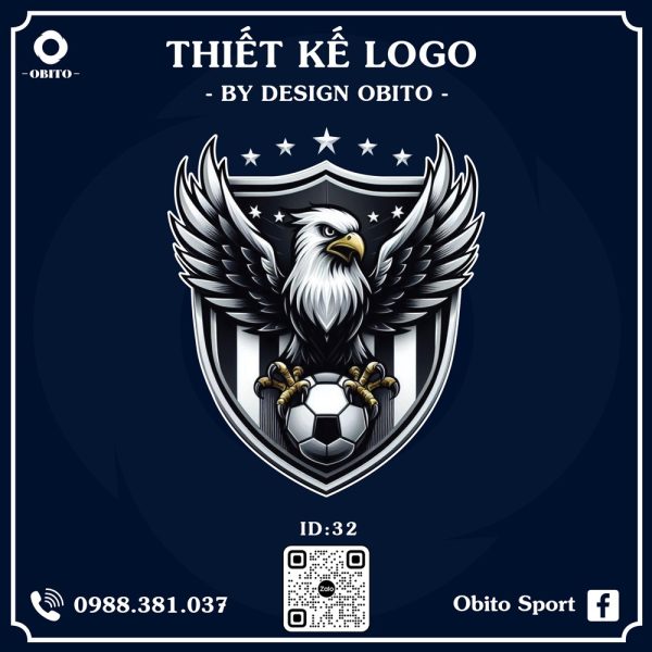 Logo Thể Thao Design Obito Xanh Navy – Biểu Tượng Mạnh Mẽ Cho Đội Bóng