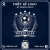 Logo Bóng Đá Xanh Navy Trắng - Thiết Kế Vector Chuyên Nghiệp