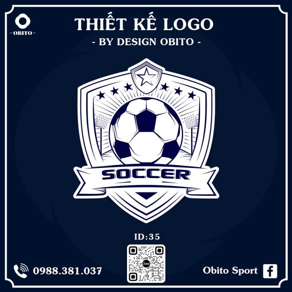 Logo Bóng Đá Obito Sport – màu xanh navy hiện đại, chuyên nghiệp