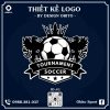 Logo Bóng Đá Tournament Soccer Màu Xanh Navy - Thiết Kế Design Obito