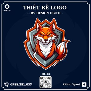 Logo Bóng Đá Cam Đỏ Năng Động – Mã Logo 43