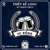 Logo FC Rồng - Tông Xanh Navy Chuyên Nghiệp & Mạnh Mẽ