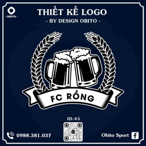 Logo FC Rồng - Tông Xanh Navy Chuyên Nghiệp & Mạnh Mẽ