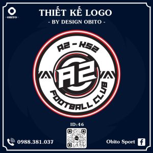 Logo Bóng Đá 46 - Thiết Kế Màu Đỏ Đen Trắng Cá Tính