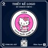 Logo Lớp 10B9 Cute Màu Hồng Pastel – Hello Kitty Dễ Thương