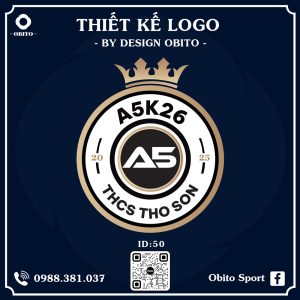 Logo A5K26 – Xanh Navy đẳng cấp dành cho THCS Thọ Sơn