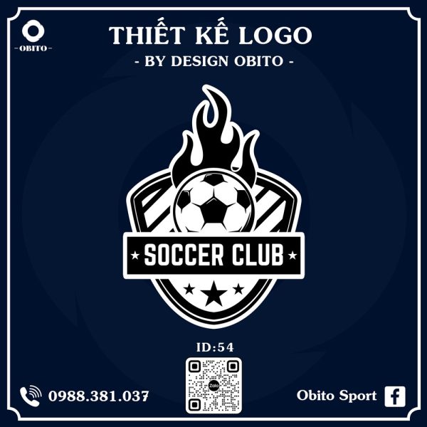 Logo Bóng Đá Xanh Đen – Soccer Club by Design Obito