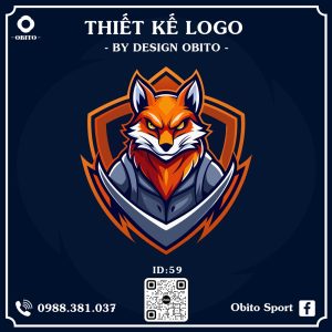 Logo Bóng Đá Obito Cam Đỏ Năng Động