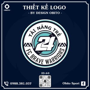 Logo Đội Bóng Tài Năng Trẻ FC Brave Warriors - Xanh Ngọc Năng Động