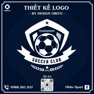 Logo Bóng Đá Thiết Kế Riêng Màu Xanh Navy - Soccer Club by Design Obito