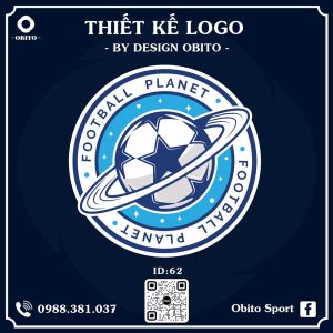 Logo Bóng Đá Football Planet - Thiết Kế Xanh Dương Năng Động