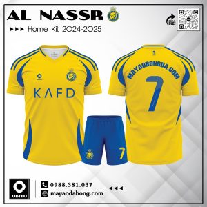 Bộ Đồ Đá Banh Al Nassr Sân Nhà 2024–2025 Màu Vàng