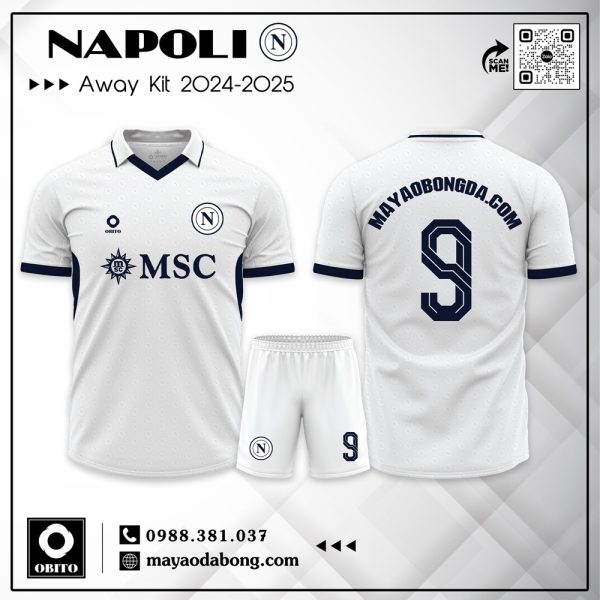 Áo Bóng Đá Napoli Trắng - Away Kit 2024/2025